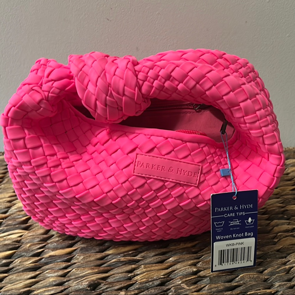 Pink Woven Knot Tote